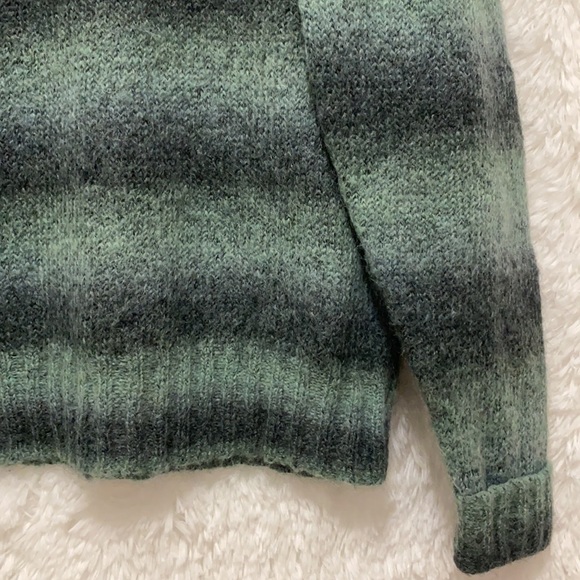 EXOFFICIO Women’s 1/4 Zip Turtleneck Sweater Stripe Mohair Blend Size XL - Picture 4 of 5